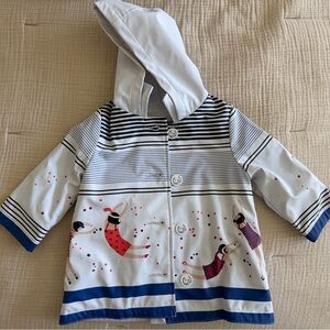 Catimini White Polka Dot Lined Jacket